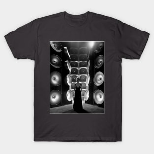 Worship in the The Temple Of Bass Speakers T-Shirt